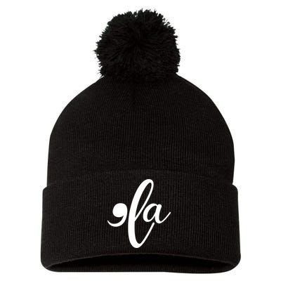 Funny Comma La Kamala Harris Pom Pom 12in Knit Beanie