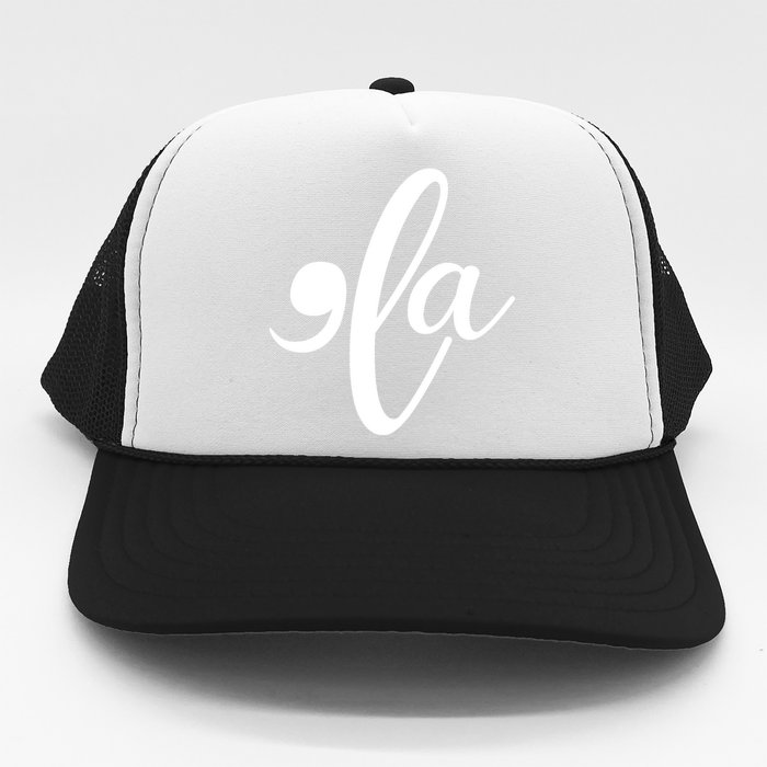 Funny Comma La Kamala Harris Trucker Hat