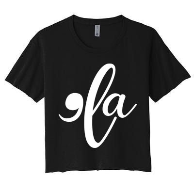 Funny Comma La Kamala Harris Crop Top