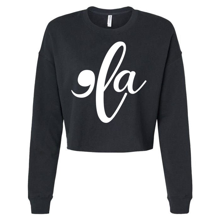 Funny Comma La Kamala Harris Cropped Pullover Crew