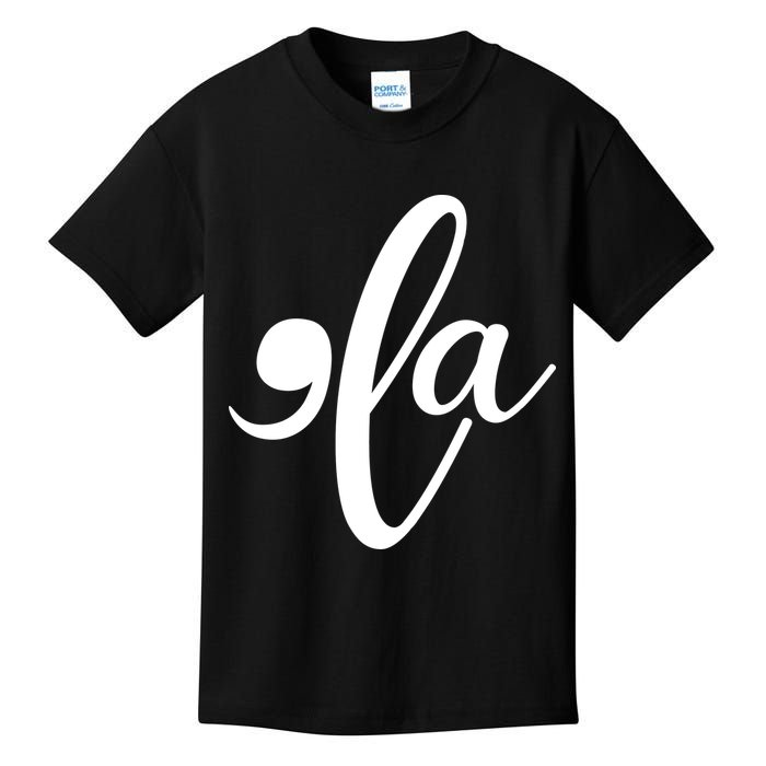 Funny Comma La Kamala Harris Kids T-Shirt