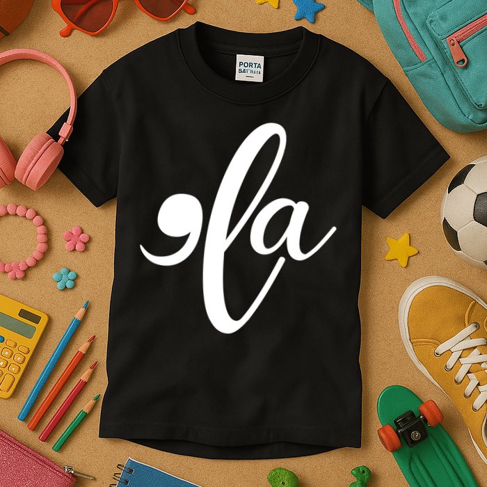 Funny Comma La Kamala Harris Kids T-Shirt
