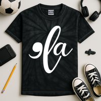 Funny Comma La Kamala Harris Kids Tie-Dye T-Shirt