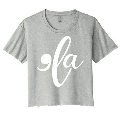 Funny Comma La Kamala Harris Women's Crop Top Tee