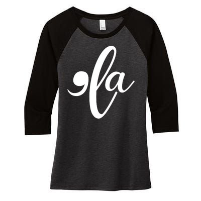 Funny Comma La Kamala Harris Women's Tri-Blend 3/4-Sleeve Raglan Shirt