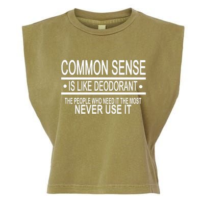 Funny Common Sense Sarcastic Meme Garment-Dyed Women's Muscle Tee