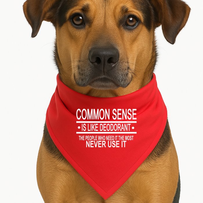 Funny Common Sense Sarcastic Meme USA-Made Doggie Bandana