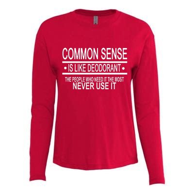 Funny Common Sense Sarcastic Meme Womens Cotton Relaxed Long Sleeve T-Shirt