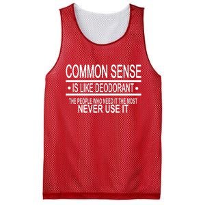 Funny Common Sense Sarcastic Meme Mesh Reversible Basketball Jersey Tank