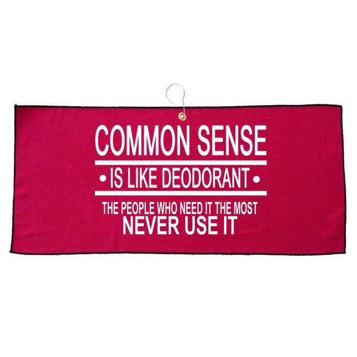 Funny Common Sense Sarcastic Meme Large Microfiber Waffle Golf Towel
