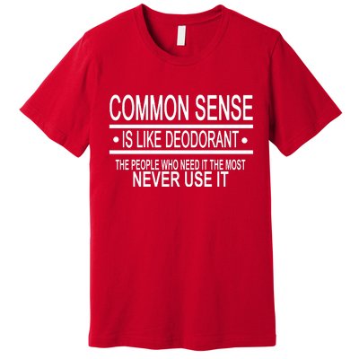 Funny Common Sense Sarcastic Meme Premium T-Shirt