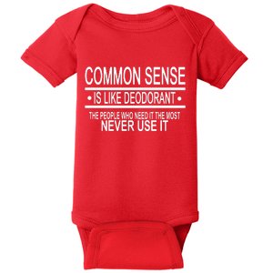 Funny Common Sense Sarcastic Meme Baby Bodysuit