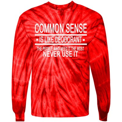 Funny Common Sense Sarcastic Meme Tie-Dye Long Sleeve Shirt