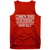 Funny Common Sense Sarcastic Meme Tank Top