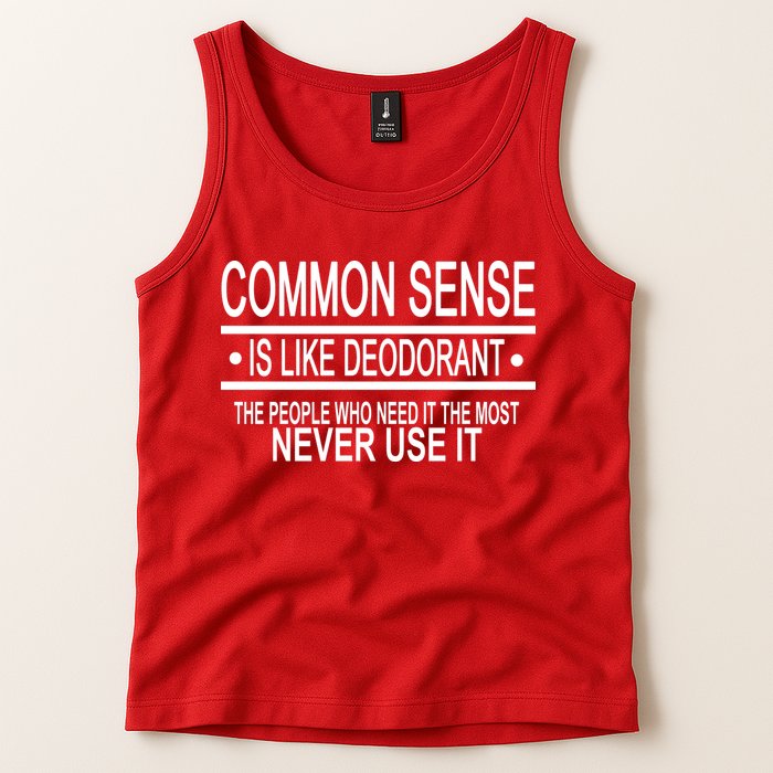 Funny Common Sense Sarcastic Meme Tank Top