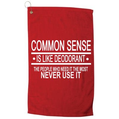 Funny Common Sense Sarcastic Meme Golf Towel