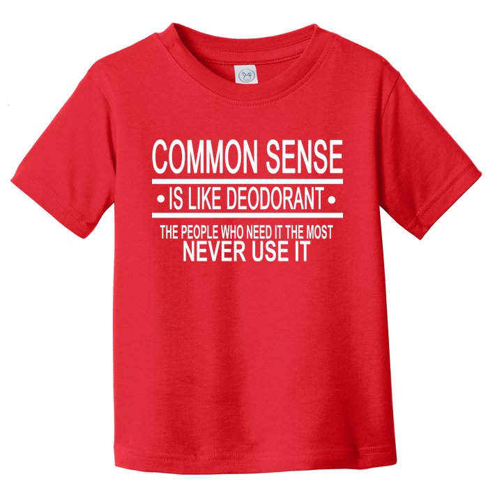 Funny Common Sense Sarcastic Meme Toddler T-Shirt