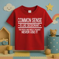 Funny Common Sense Sarcastic Meme Toddler T-Shirt