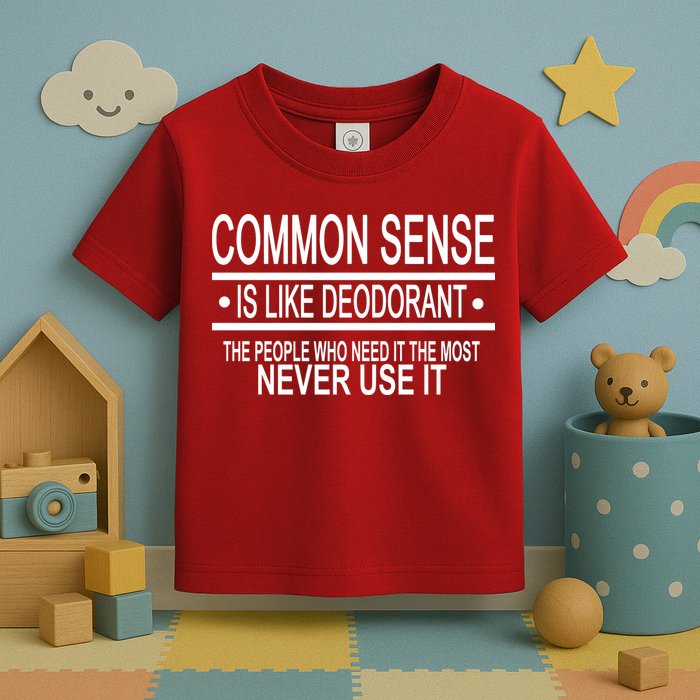 Funny Common Sense Sarcastic Meme Toddler T-Shirt