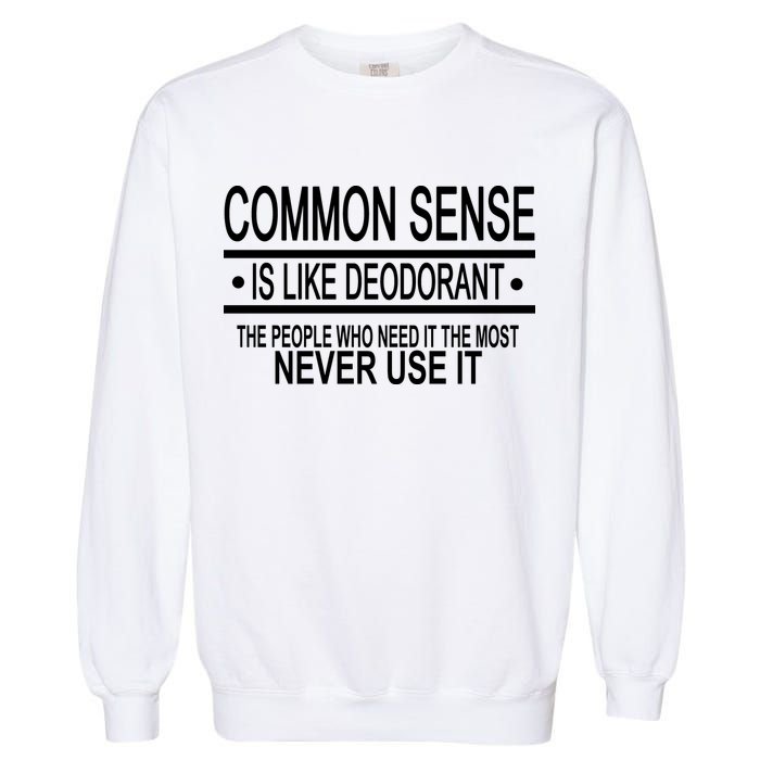 Funny Common Sense Sarcastic Meme Garment-Dyed Sweatshirt
