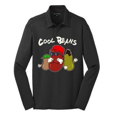 Funny Cool Beans Silk Touch Performance Long Sleeve Polo