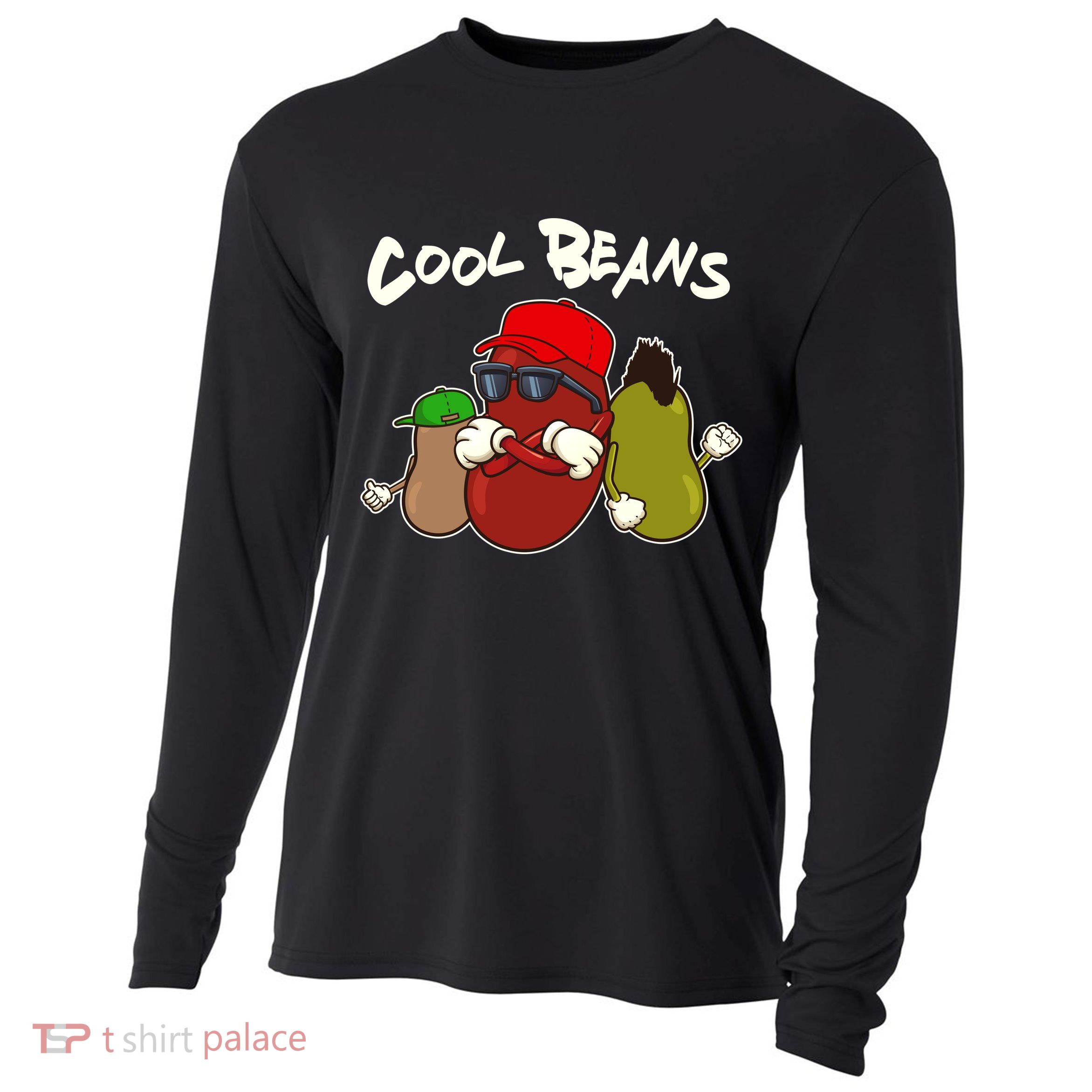 Funny Cool Beans Cooling Performance Long Sleeve Crew