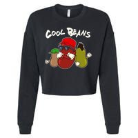 Funny Cool Beans Cropped Pullover Crew