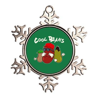 Funny Cool Beans Metallic Star Ornament