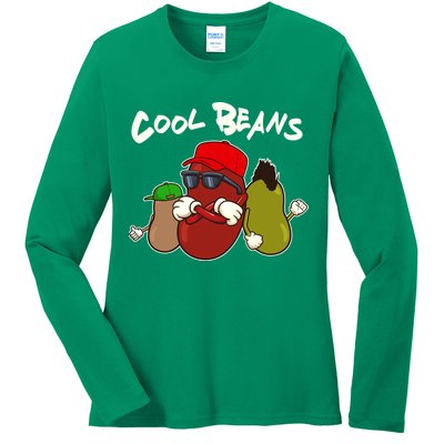Funny Cool Beans Ladies Long Sleeve Shirt