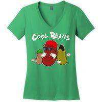 Funny Cool Beans Women's V-Neck T-Shirt