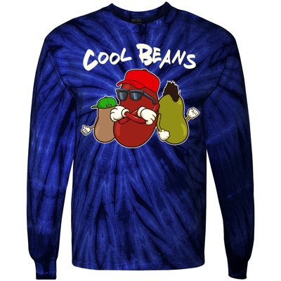 Funny Cool Beans Tie-Dye Long Sleeve Shirt