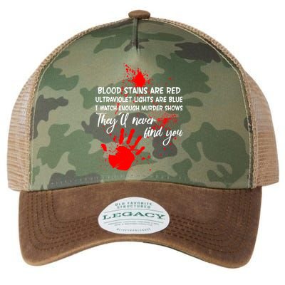 Funny Creepy Blood Stains Are Red Poem Legacy Tie Dye Trucker Hat