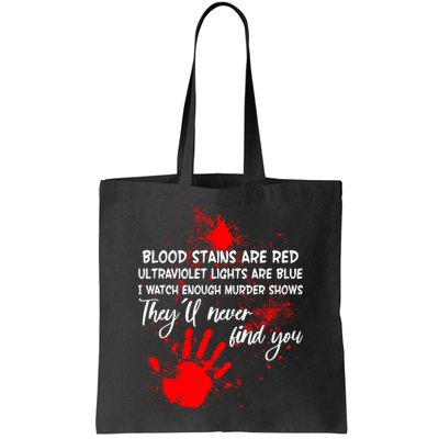 Funny Creepy Blood Stains Are Red Poem Bag