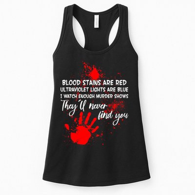 Funny Creepy Blood Stains Are Red Poem Womens Tank Top