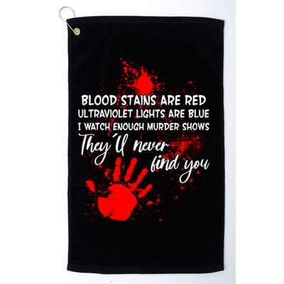 Funny Creepy Blood Stains Are Red Poem Golf Towel