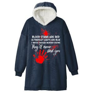 Funny Creepy Blood Stains Are Red Poem Hooded Wearable Blanket