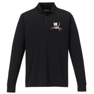 Funny Creepy Free Mask Alien Face Hugger Performance Long Sleeve Polo