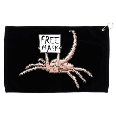 Funny Creepy Free Mask Alien Face Hugger Grommeted Golf Towel