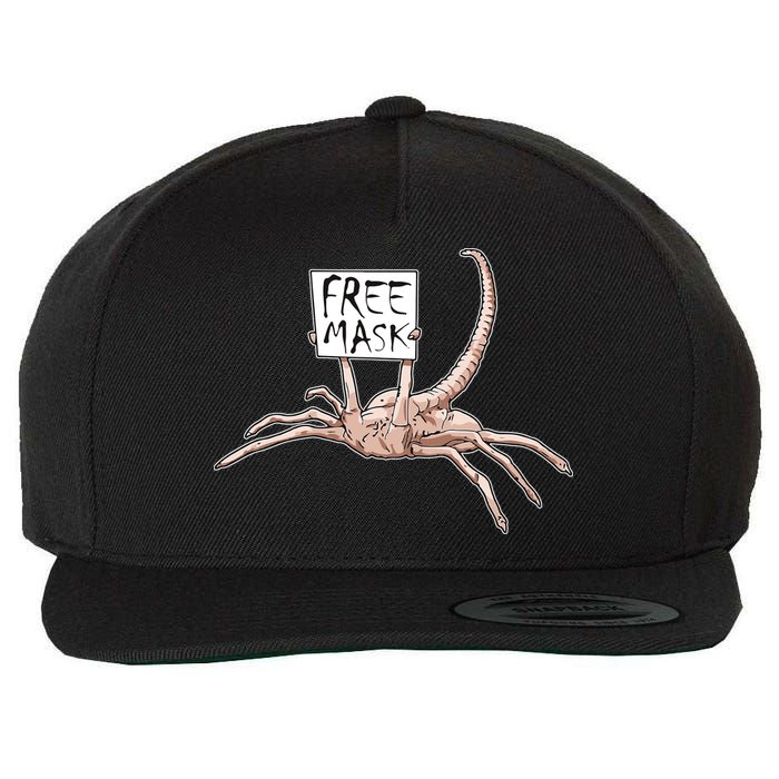 Funny Creepy Free Mask Alien Face Hugger Wool Snapback Cap