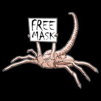 Funny Creepy Free Mask Alien Face Hugger Wool Snapback Cap