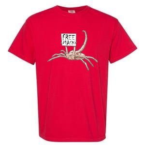 Funny Creepy Free Mask Alien Face Hugger Garment-Dyed Heavyweight T-Shirt