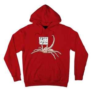 Funny Creepy Free Mask Alien Face Hugger Hoodie