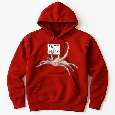 Funny Creepy Free Mask Alien Face Hugger Hoodie