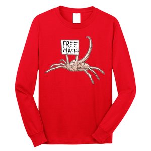 Funny Creepy Free Mask Alien Face Hugger Long Sleeve Shirt