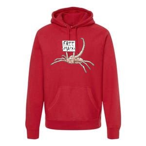 Funny Creepy Free Mask Alien Face Hugger Premium Hoodie