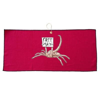 Funny Creepy Free Mask Alien Face Hugger Large Microfiber Waffle Golf Towel
