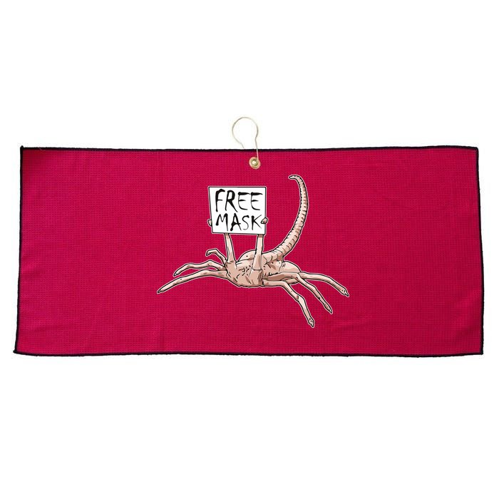 Funny Creepy Free Mask Alien Face Hugger Large Microfiber Waffle Golf Towel