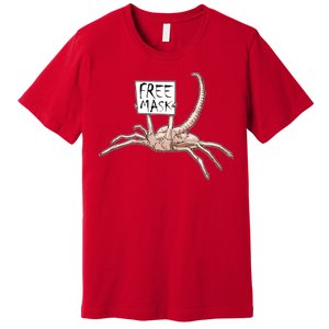 Funny Creepy Free Mask Alien Face Hugger Premium T-Shirt