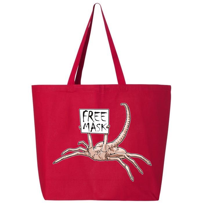 Funny Creepy Free Mask Alien Face Hugger 25L Jumbo Tote