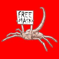 Funny Creepy Free Mask Alien Face Hugger Baby Bodysuit